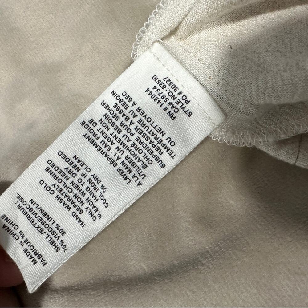 Quiet Luxury Striped Linen Blend Top European Minimalist| Avec Les Filles Size S - Picture 12 of 13
